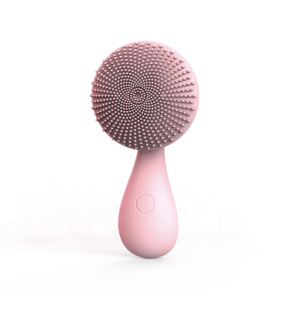 Waterproof soft silicone cleansing brush - Short with stand