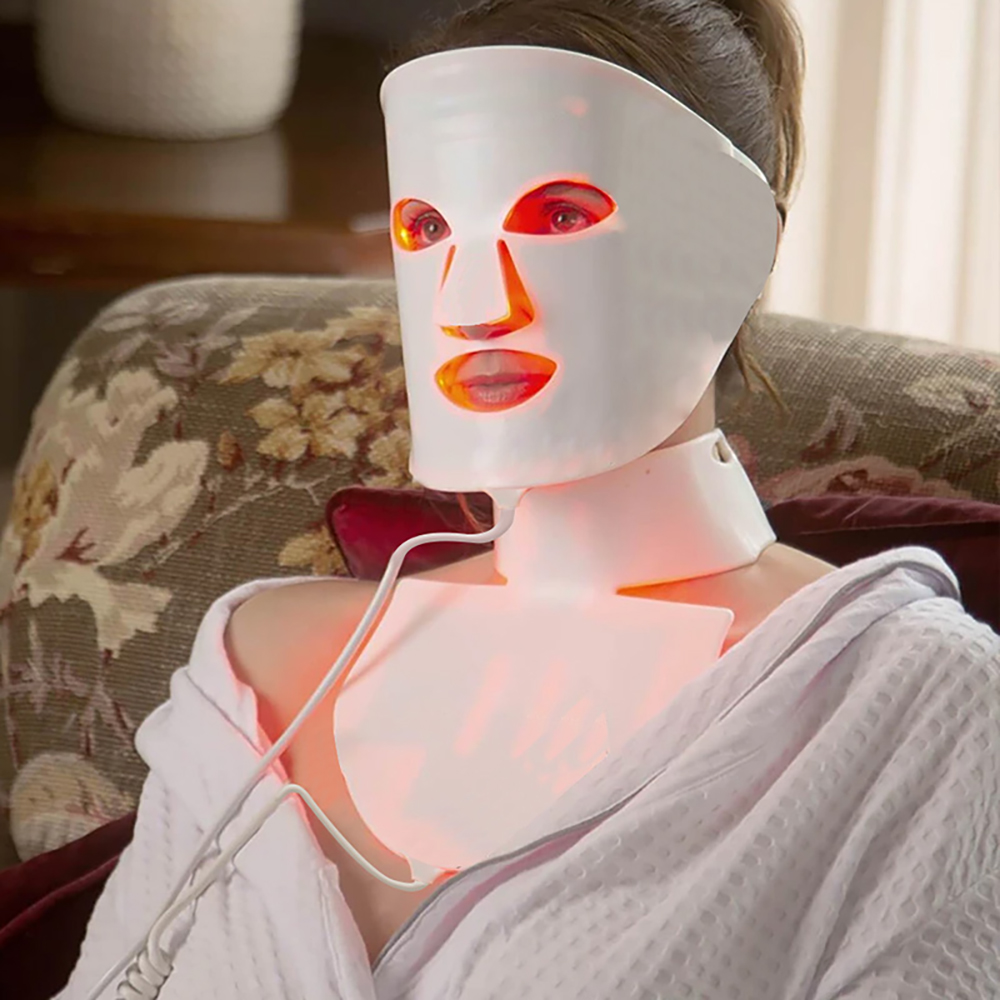 Flexible Soft Silicone 7 Colors LED Face, Neck Mask - Image 1